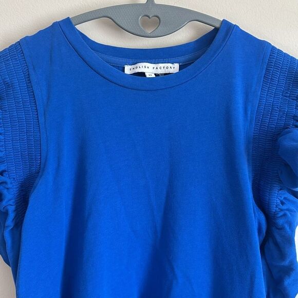 Like New English Factory Women's Knit Ruffled Mini Dress - Picture 4 of 7